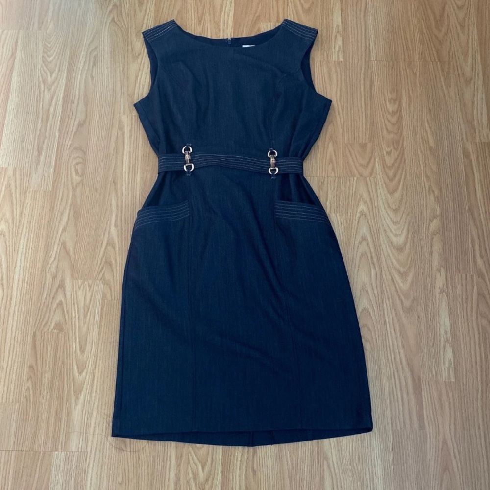 Anne Klein dark denim dress